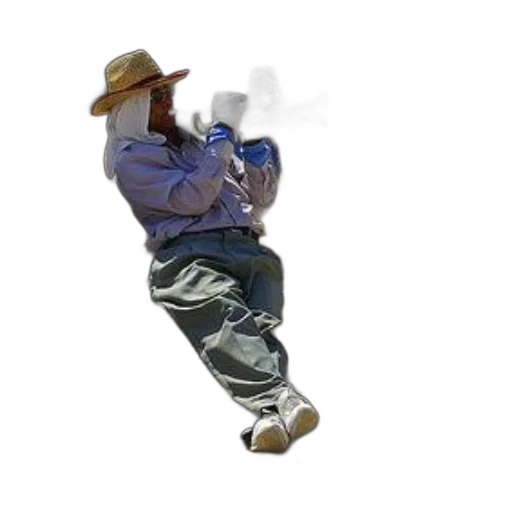 staff, jacket, hat, shoes transparent PNG cut-out