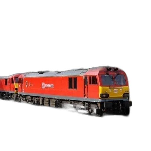 3d render, photorealistic, red, train transparent PNG cut-out