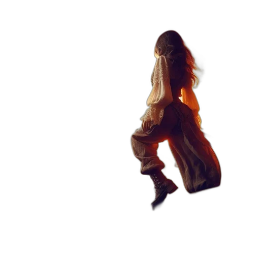 dress, hair, shoes, creature transparent PNG cut-out