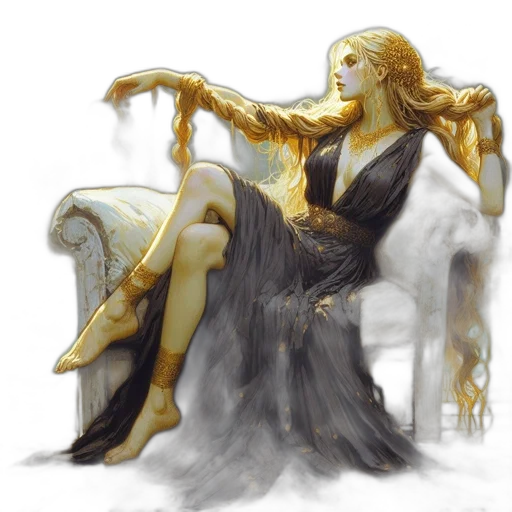 dress, jewelry, fantasy art, concept art transparent PNG cut-out