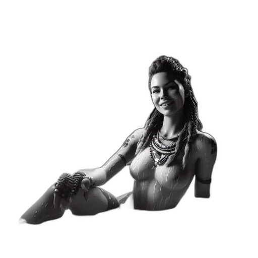 jewelry, staff, photorealistic, pencil sketch transparent PNG cut-out