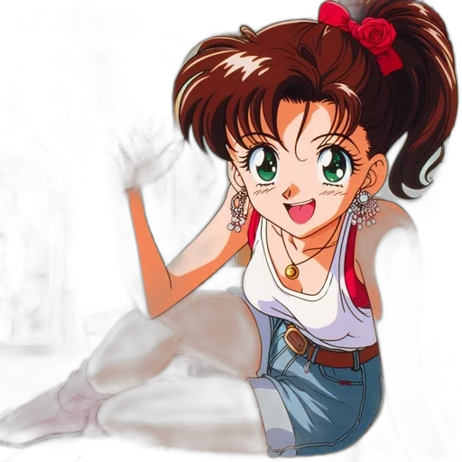 jewelry, anime, cartoon, photorealistic transparent PNG cut-out