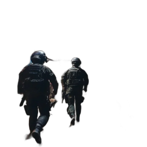 jacket, weapon, hat, mask transparent PNG cut-out