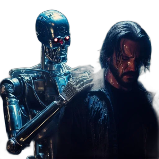 robot, concept art, comic book art, cyberpunk transparent PNG cut-out