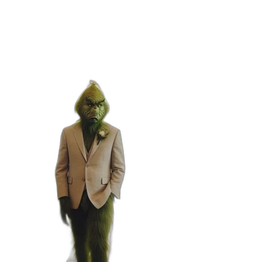 creature, staff, mask, jacket transparent PNG cut-out
