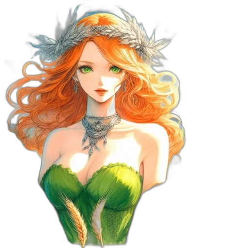 dress, crown, fantasy art, concept art transparent PNG cut-out