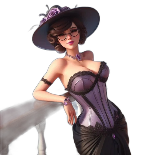dress, hat, crown, staff transparent PNG cut-out