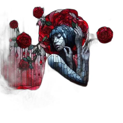flower, mask, concept art, fantasy art transparent PNG cut-out