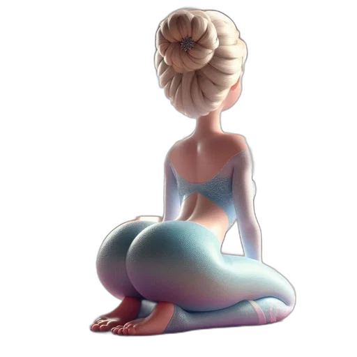 dress, hair, staff, crown transparent PNG cut-out