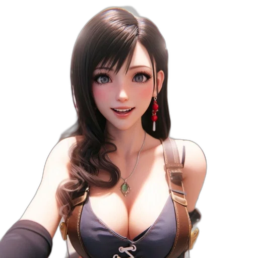 dress, face, staff, jewelry transparent PNG cut-out