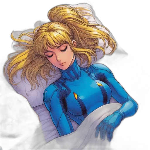 comic book art, concept art, anime, watercolor transparent PNG cut-out
