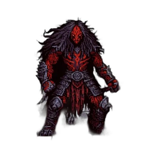 creature, mask, staff, concept art transparent PNG cut-out
