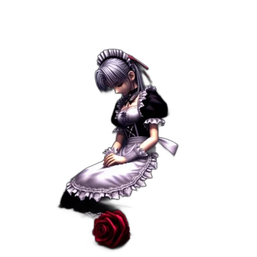 dress, staff, flower, robot transparent PNG cut-out