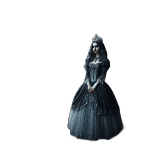 dress, crown, mask, staff transparent PNG cut-out