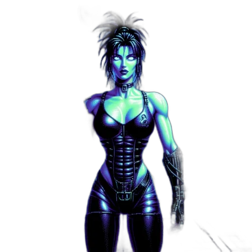 comic book art, cyberpunk, concept art, fantasy art transparent PNG cut-out