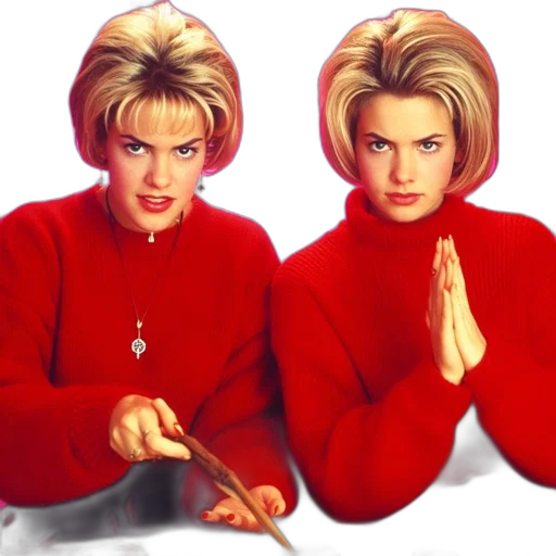 photorealistic, two, women, matching transparent PNG cut-out
