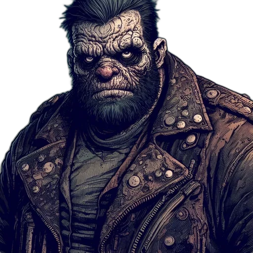 face, jacket, comic book art, concept art transparent PNG cut-out