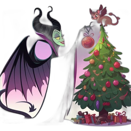 concept art, fantasy art, maleficent, stands transparent PNG cut-out