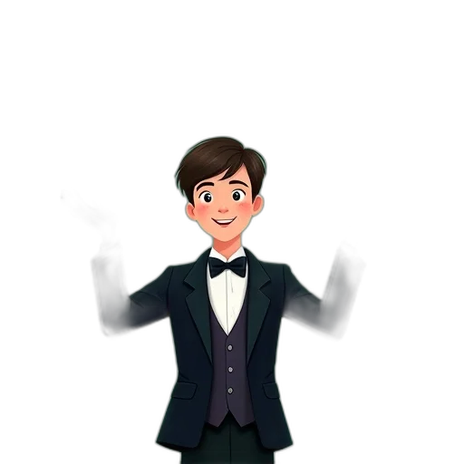 staff, jacket, cartoon, pixel art transparent PNG cut-out