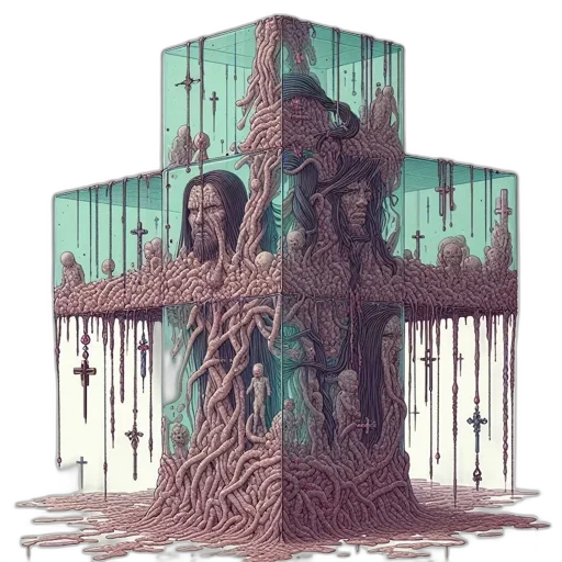 tree, building, crown, sword transparent PNG cut-out