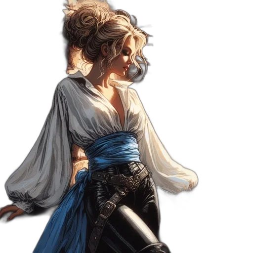 dress, sword, concept art, fantasy art transparent PNG cut-out