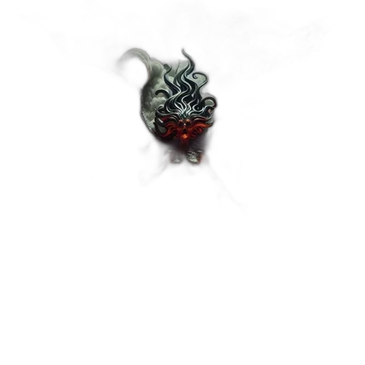 dragon, mask, creature, staff transparent PNG cut-out