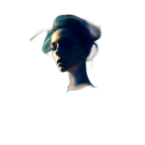 face, mask, hair, dress transparent PNG cut-out