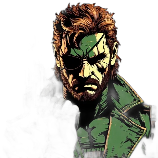 face, comic book art, concept art, pixel art transparent PNG cut-out