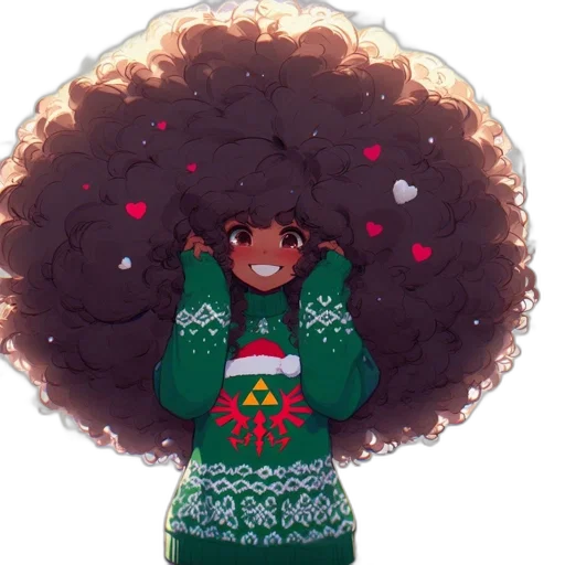 hair, concept art, cartoon, pixel art transparent PNG cut-out