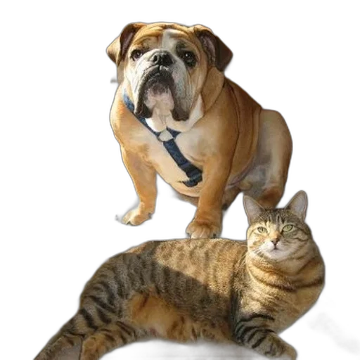 animal, staff, photorealistic, bulldog transparent PNG cut-out