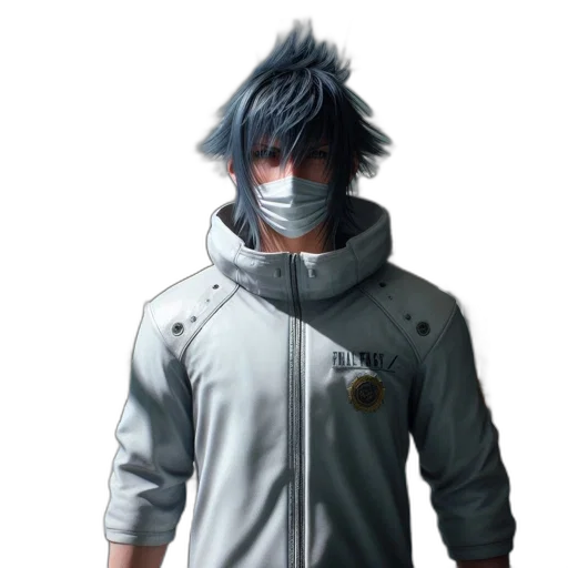 jacket, mask, staff, face transparent PNG cut-out