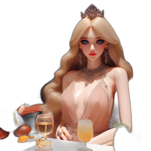 crown, dress, jewelry, fantasy art transparent PNG cut-out