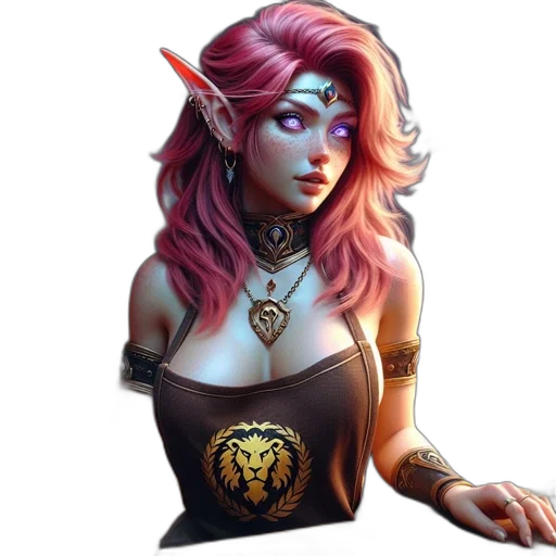 jewelry, face, fantasy art, concept art transparent PNG cut-out