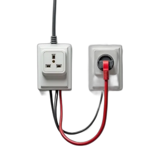 simple, electrical, wiring, two transparent PNG cut-out