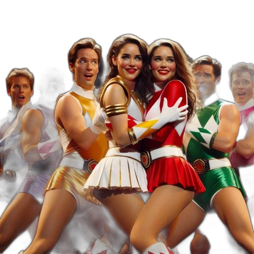 concept art, group, performers, dressed transparent PNG cut-out