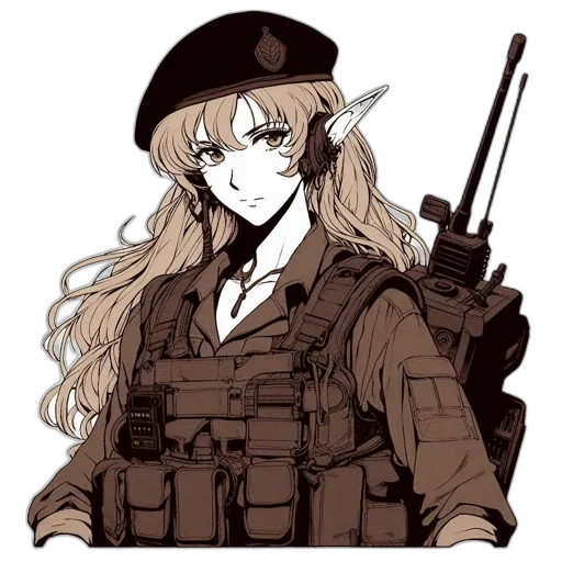 weapon, staff, hat, anime transparent PNG cut-out