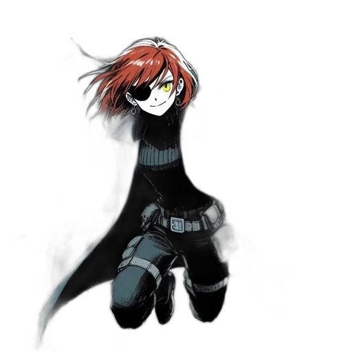 jacket, staff, weapon, creature transparent PNG cut-out