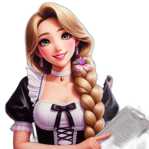 staff, dress, fantasy art, 3d render transparent PNG cut-out