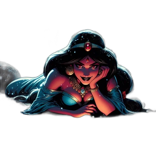 comic book art, concept art, fantasy art, underwater transparent PNG cut-out