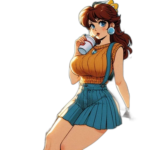 dress, staff, pixel art, concept art transparent PNG cut-out