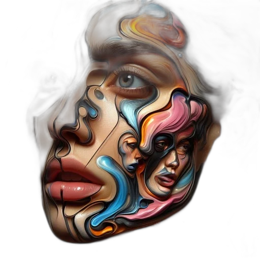 face, mask, photorealistic, fantasy art transparent PNG cut-out