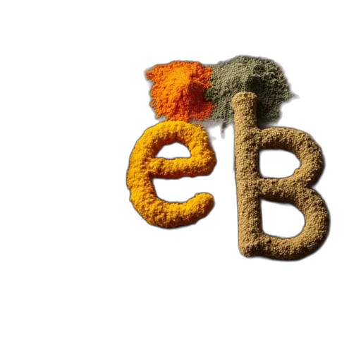 food, 3d render, earth tones, golden transparent PNG cut-out