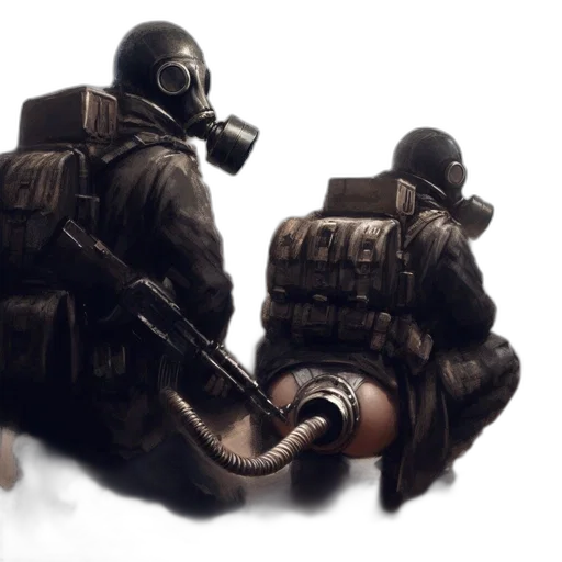 weapon, mask, staff, creature transparent PNG cut-out