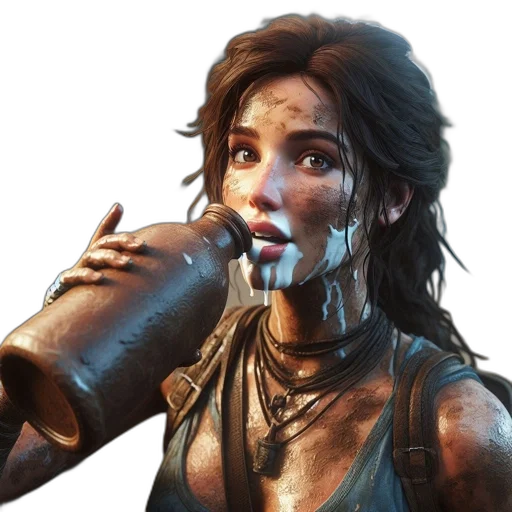 face, weapon, concept art, cyberpunk transparent PNG cut-out