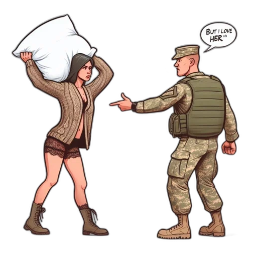 jacket, weapon, hat, dress transparent PNG cut-out