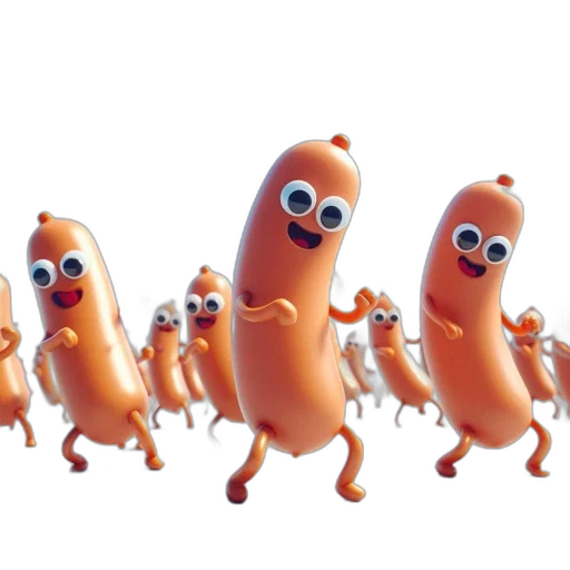 food, animal, concept art, 3d render transparent PNG cut-out