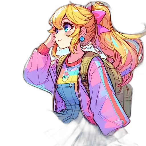 jacket, dress, robot, hair transparent PNG cut-out