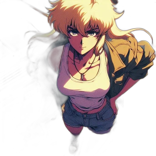 jacket, staff, anime, concept art transparent PNG cut-out