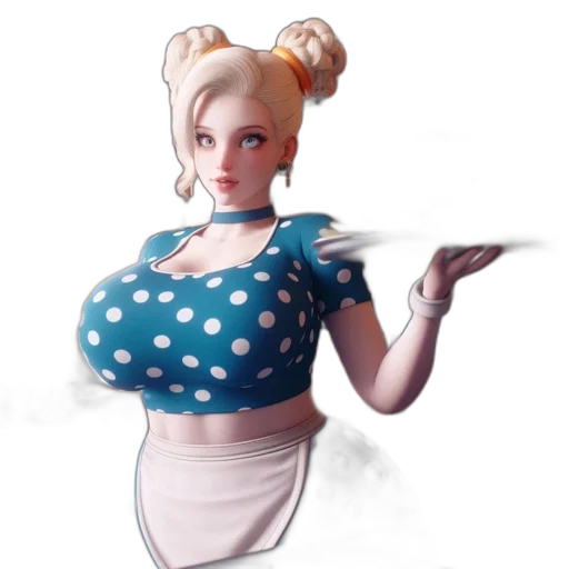 dress, staff, concept art, 3d render transparent PNG cut-out