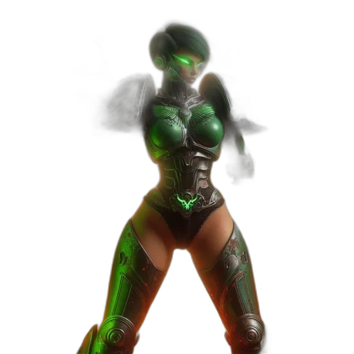 robot, weapon, concept art, 3d render transparent PNG cut-out